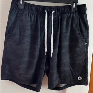 Vuori Black Camo Athletic Shorts